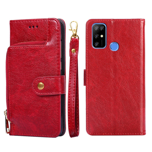 For DOOGEE X96 Pro Zipper Bag Leather Phone Case(Red) - More Brand by buy2fix | Online Shopping UK | buy2fix