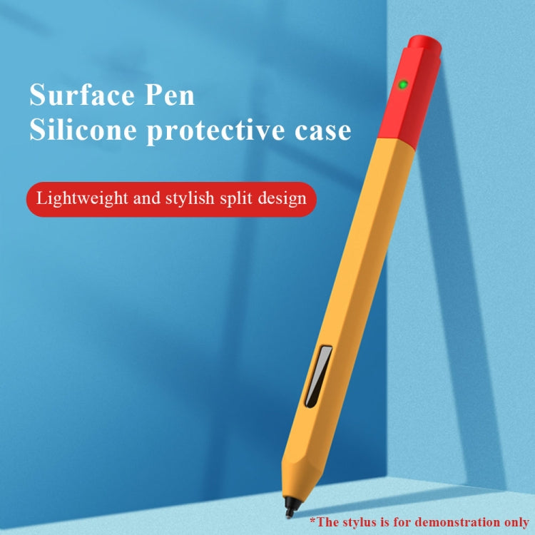 Contrasting Color Series Liquid Silicone Protective Case For MicroSoft Surface Pen(Sky Blue) - Pencil Accessories by buy2fix | Online Shopping UK | buy2fix