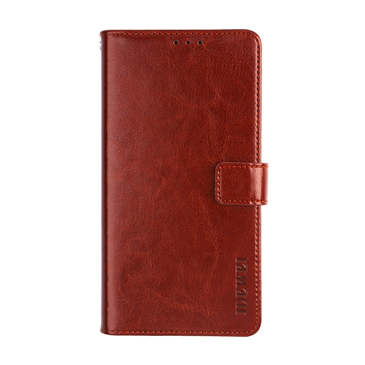 For Blackview BV9800 Pro idewei Crazy Horse Texture Horizontal Flip Leather Case with Holder & Card Slots & Wallet(Brown) - More Brand by idewei | Online Shopping UK | buy2fix