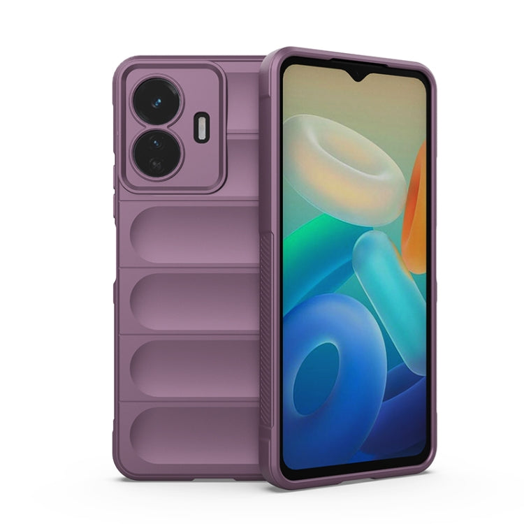 For vivo Y77 5G Global Magic Shield TPU + Flannel Phone Case(Purple) - vivo Cases by buy2fix | Online Shopping UK | buy2fix