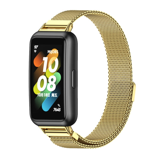 For Huawei Band 7 / 7 NFC MIJOBS Milan Magnetic Stainless Steel Watch Band(Gold) - Watch Bands by MIJOBS | Online Shopping UK | buy2fix