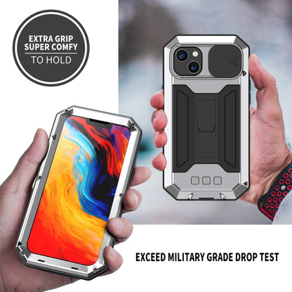 For iPhone 14 R-JUST Shockproof Life Waterproof Dust-proof Case (Silver) - iPhone 14 Cases by R-JUST | Online Shopping UK | buy2fix