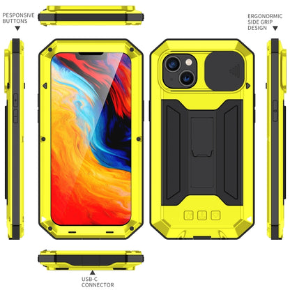 For iPhone 14 R-JUST Shockproof Life Waterproof Dust-proof Case (Yellow) - iPhone 14 Cases by R-JUST | Online Shopping UK | buy2fix