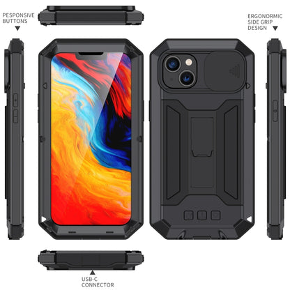 For iPhone 14 Plus R-JUST Shockproof Life Waterproof Dust-proof Case (Black) - iPhone 14 Plus Cases by R-JUST | Online Shopping UK | buy2fix