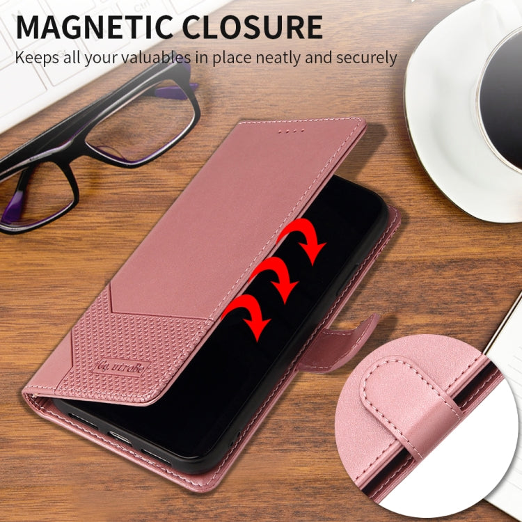 For Huawei P30 Pro GQUTROBE Skin Feel Magnetic Leather Phone Case(Rose Gold) - Huawei Cases by GQUTROBE | Online Shopping UK | buy2fix