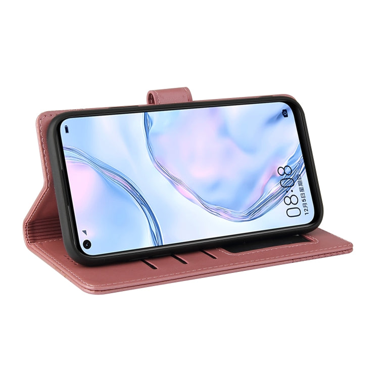 For Huawei P40 Lite GQUTROBE Skin Feel Magnetic Leather Phone Case(Rose Gold) - Huawei Cases by GQUTROBE | Online Shopping UK | buy2fix