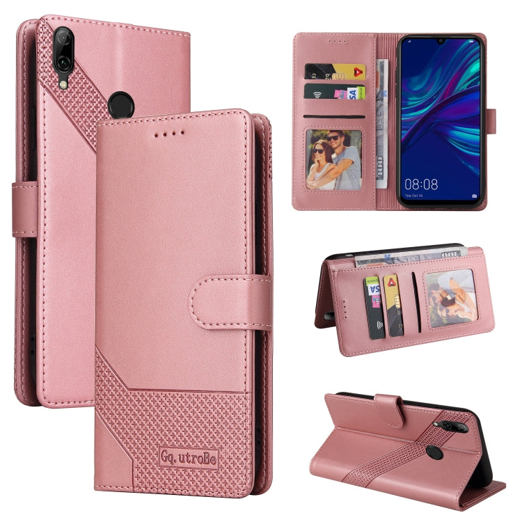 For Huawei P Smart 2019 GQUTROBE Skin Feel Magnetic Leather Phone Case(Rose Gold) - Huawei Cases by GQUTROBE | Online Shopping UK | buy2fix