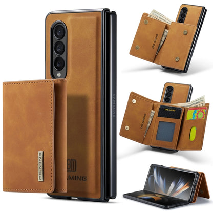 For Samsung Galaxy Z Fold3 5G DG.MING M1 Series 3-Fold Multi Card Wallet  Phone Case(Brown) - Galaxy Phone Cases by DG.MING | Online Shopping UK | buy2fix