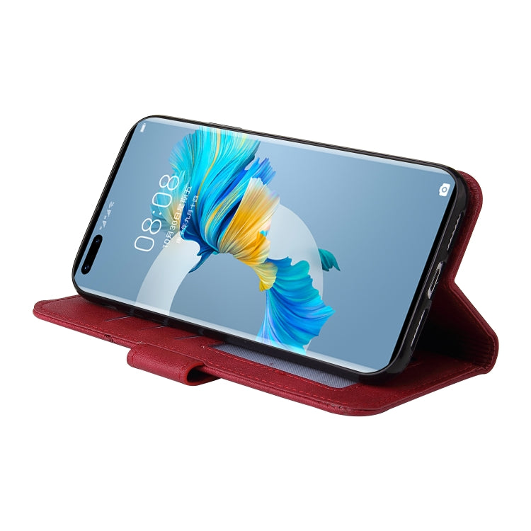 For Huawei Mate 40 Pro GQUTROBE Right Angle Leather Phone Case(Red) - Huawei Cases by GQUTROBE | Online Shopping UK | buy2fix