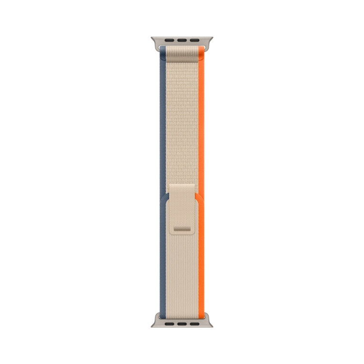 Nylon Watch Band For Apple Watch Ultra 49mm / Series 8&7 45mm / SE 2&6&SE&5&4 44mm (White+Orange) - Watch Bands by buy2fix | Online Shopping UK | buy2fix