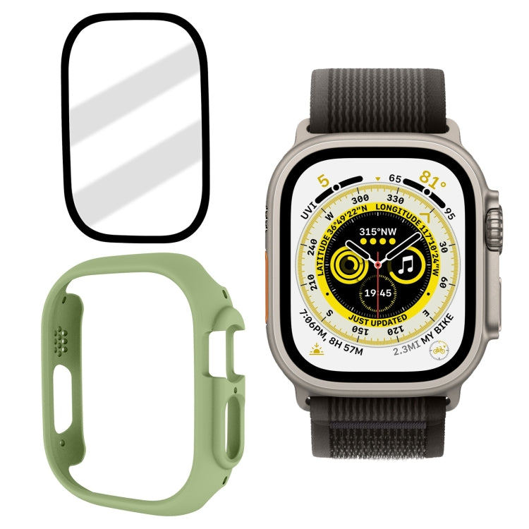 Tempered Glass Film Frosted PC Watch Case For Apple Watch Ultra 49mm / Apple Watch Ultra 2 49mm(Mint Green) - Watch Cases by buy2fix | Online Shopping UK | buy2fix