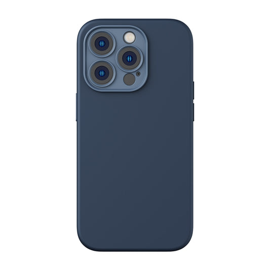 For iPhone 14 Pro Baseus Liquid Silica Gel Phone Case(Blue) - iPhone 14 Pro Cases by Baseus | Online Shopping UK | buy2fix