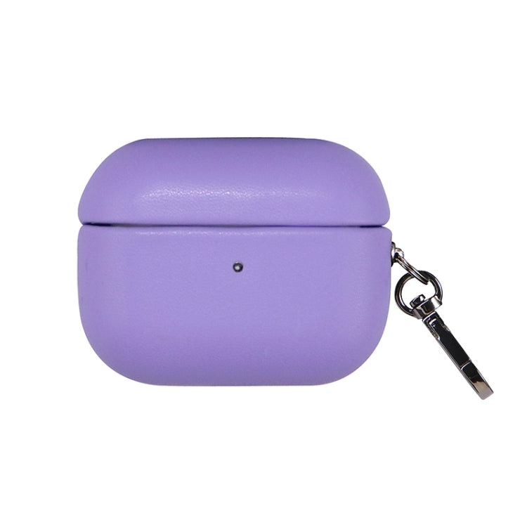 For Apple AirPods 3 PU Leather Wireless Bluetooth Earphone Protective Case(Purple) - For AirPods 3 by buy2fix | Online Shopping UK | buy2fix