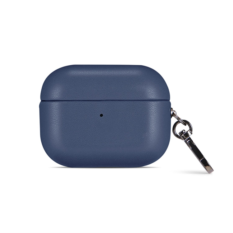 For Apple AirPods Pro PU Leather Wireless Bluetooth Earphone Protective Case(Blue) - For AirPods Pro by buy2fix | Online Shopping UK | buy2fix