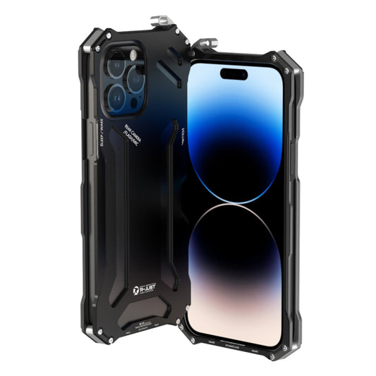 For iPhone 14 Pro Max R-JUST RJ17 Shockproof Armor Metal Phone Case(Black) - iPhone 14 Pro Max Cases by R-JUST | Online Shopping UK | buy2fix