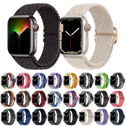 Buckle Nylon Braided Watch Band for Apple Watch Ultra 49mm&Watch Ultra 2 49mm / Series 9&8&7 45mm / SE 3&SE 2&6&SE&5&4 44mm / 3&2&1 42mm(Starlight Colorful) - Watch Bands by buy2fix | Online Shopping UK | buy2fix