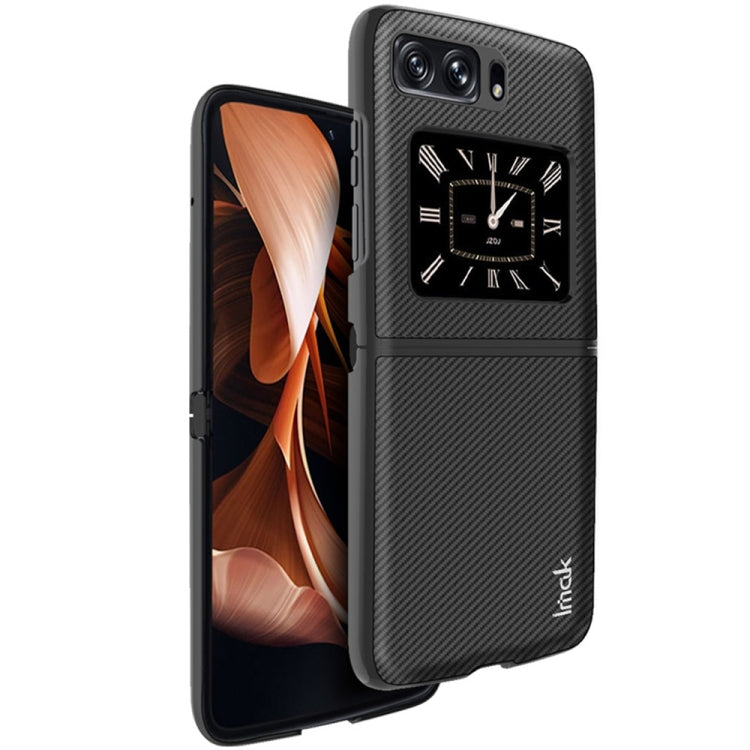 For Motorola Moto Razr 2022 IMAK Ruiyi Series Carbon Fiber PU + PC Phone Case - Motorola Cases by imak | Online Shopping UK | buy2fix