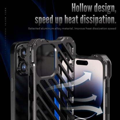 For iPhone 14 Plus R-JUST Breathable Armor Phone Case(Silver Grey) - iPhone 14 Plus Cases by R-JUST | Online Shopping UK | buy2fix