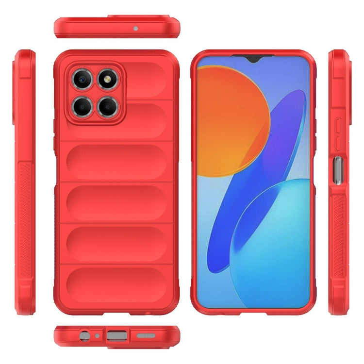 For Honor 8X 5G Magic Shield TPU + Flannel Phone Case(Red) - Honor Cases by buy2fix | Online Shopping UK | buy2fix