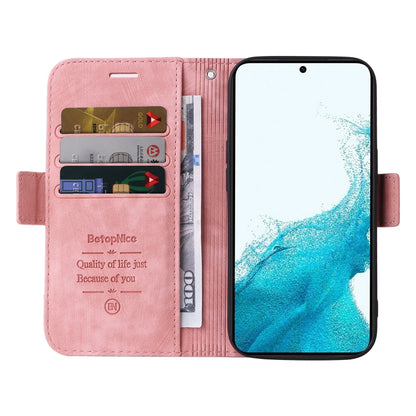 For Samsung Galaxy S23+ 5G BETOPNICE Dual-side Buckle Leather Phone Case(Pink) - Galaxy S23+ 5G Cases by BETOPNICE | Online Shopping UK | buy2fix