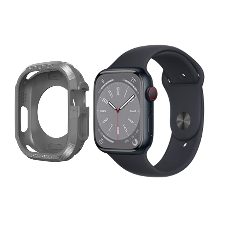 Carbon Fiber Shockproof Case For Apple Watch Ultra 49mm(Grey) - Watch Cases by buy2fix | Online Shopping UK | buy2fix