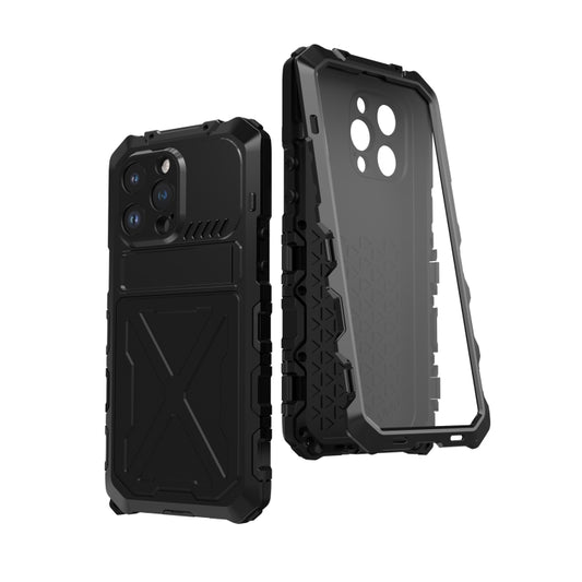 For iPhone 14 R-JUST Life Waterproof Dustproof Shockproof Phone Case(Black) - iPhone 14 Cases by R-JUST | Online Shopping UK | buy2fix