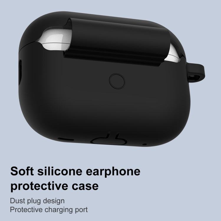 For AirPods Pro 2 Thickened One-piece Shockproof Earphone Case(Black) - For AirPods Pro 2 by buy2fix | Online Shopping UK | buy2fix