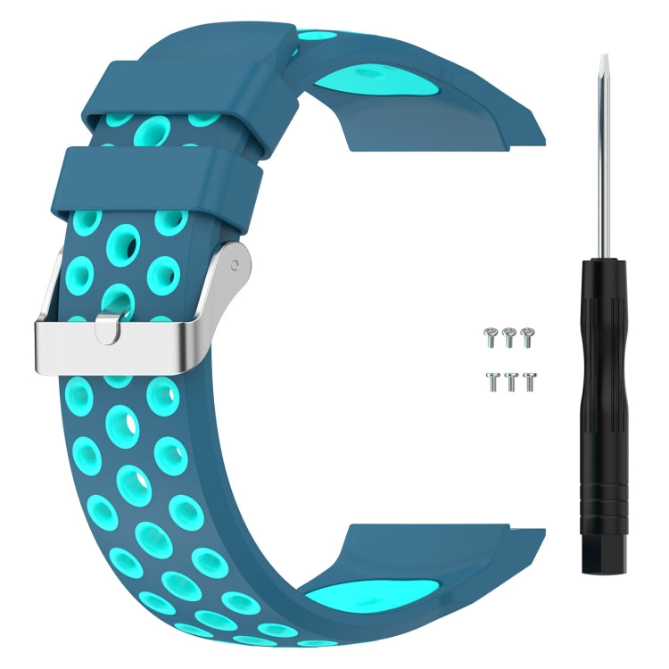 For Huawei Watch GT Cyber Two-color Silicone Watch Band (Blue) - Watch Bands by buy2fix | Online Shopping UK | buy2fix