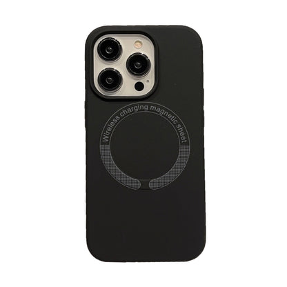 For iPhone 13 Magsafe Magnetic Silicone Phone Case(Black) - iPhone 13 Cases by buy2fix | Online Shopping UK | buy2fix