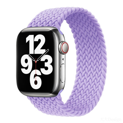 Nylon Single-turn Braided Watch Band For Apple Watch Ultra 49mm&Watch Ultra 2 49mm / Series 9&8&7 45mm / SE 3&SE 2&6&SE&5&4 44mm / 3&2&1 42mm, Length:145mm(Lavender) - Watch Bands by buy2fix | Online Shopping UK | buy2fix