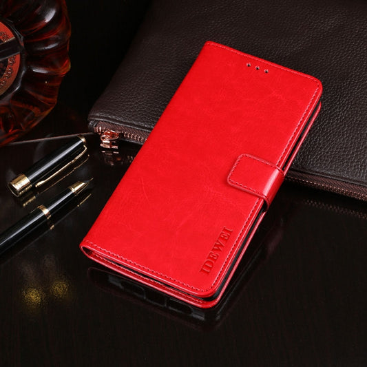 For Huawei Honor 30 Pro idewei Crazy Horse Texture Horizontal Flip Leather Case with Holder & Card Slots & Wallet(Red) - Honor Cases by idewei | Online Shopping UK | buy2fix