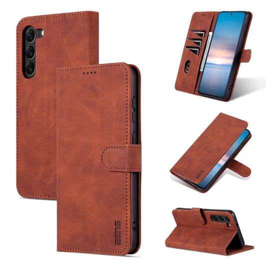 For Samsung Galaxy S23+ 5G AZNS Skin Feel Calf Texture Flip Leather Phone Case(Brown) - Galaxy S23+ 5G Cases by AZNS | Online Shopping UK | buy2fix