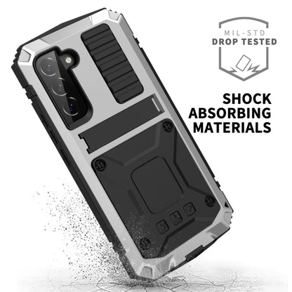 For Samsung Galaxy S23 5G R-JUST Life Waterproof Dustproof Shockproof Phone Case(Silver) - Galaxy S23 5G Cases by R-JUST | Online Shopping UK | buy2fix