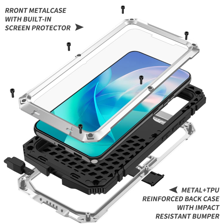 For Samsung Galaxy S23 5G R-JUST Life Waterproof Dustproof Shockproof Phone Case(Silver) - Galaxy S23 5G Cases by R-JUST | Online Shopping UK | buy2fix