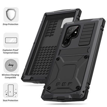 For Samsung Galaxy S23 Ultra 5G R-JUST Life Waterproof Dustproof Shockproof Phone Case(Black) - Galaxy S23 Ultra 5G Cases by R-JUST | Online Shopping UK | buy2fix