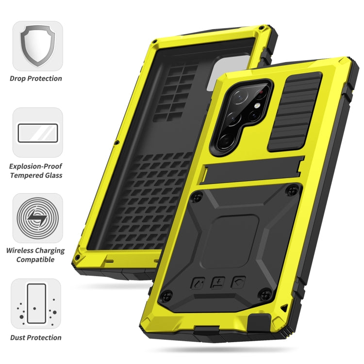 For Samsung Galaxy S23 Ultra 5G R-JUST Life Waterproof Dustproof Shockproof Phone Case(Yellow) - Galaxy S23 Ultra 5G Cases by R-JUST | Online Shopping UK | buy2fix