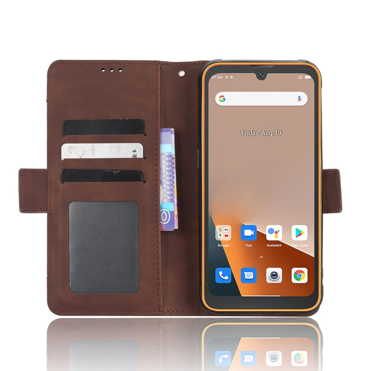 For Blackview BV5200 Skin Feel Calf Texture Card Slots Leather Phone Case(Brown) - More Brand by buy2fix | Online Shopping UK | buy2fix