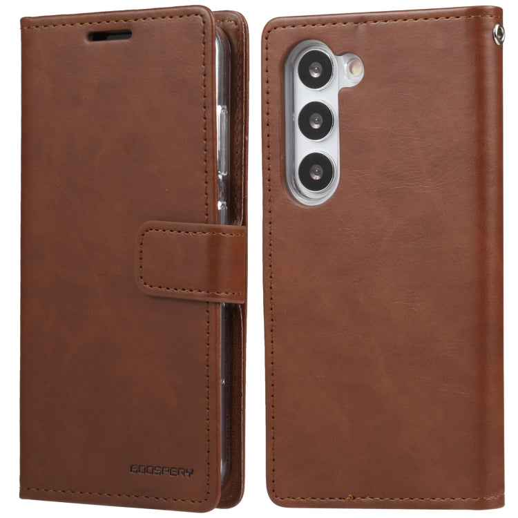 For Samsung Galaxy S23 5G GOOSPERY BLUE MOON Crazy Horse Texture Leather Phone Case(Brown) - Galaxy S23 5G Cases by GOOSPERY | Online Shopping UK | buy2fix