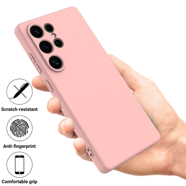 For Samsung Galaxy S25 Ultra Color Liquid Silicone Phone Case(Pink) - Galaxy S25 Ultra 5G Cases by buy2fix | Online Shopping UK | buy2fix