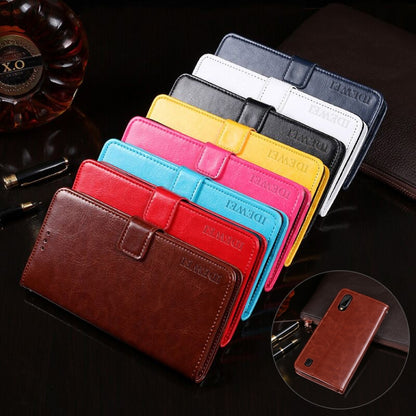 For Blackview BV6100 idewei Crazy Horse Texture Horizontal Flip Leather Case with Holder & Card Slots & Wallet(Red) - More Brand by idewei | Online Shopping UK | buy2fix