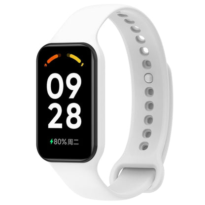 For Redmi Band 2 Solid Color Silicone Integrated Watch Band(White) - Watch Bands by buy2fix | Online Shopping UK | buy2fix