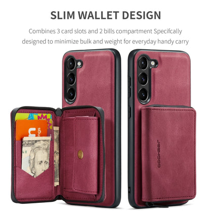 For Samsung Galaxy S24+ 5G JEEHOOD Magnetic Zipper Horizontal Flip Leather Phone Case(Red) - Galaxy S24+ 5G Cases by JEEHOOD | Online Shopping UK | buy2fix