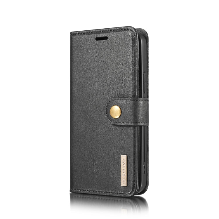 For iPhone 12/12 Pro DG.MING Crazy Horse Texture Detachable Magnetic Leather Case(Black) - iPhone 12 / 12 Pro Cases by DG.MING | Online Shopping UK | buy2fix