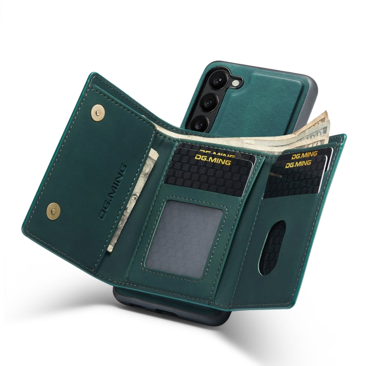 For Samsung Galaxy S23 5G DG.MING M1 Series 3-Fold Multi Card Wallet  Phone Case(Green) - Galaxy S23 5G Cases by DG.MING | Online Shopping UK | buy2fix