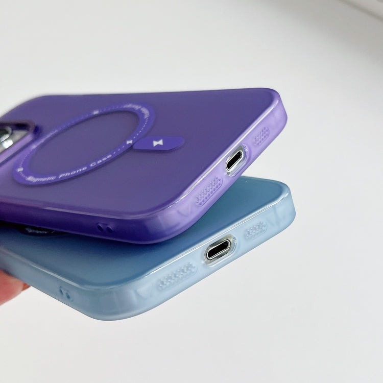 For iPhone 14 Colorful Series TPU+PC Magsafe Magnetic Phone Case(Purple) - iPhone 14 Cases by buy2fix | Online Shopping UK | buy2fix