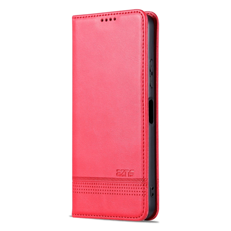 For Huawei nova Y61 AZNS Magnetic Calf Texture Flip Leather Phone Case(Red) - Huawei Cases by AZNS | Online Shopping UK | buy2fix