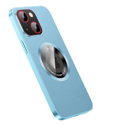 For iPhone 14 Pro R-JUST RH05 Magnetic Leather Metal Phone Case(Blue) - iPhone 14 Pro Cases by R-JUST | Online Shopping UK | buy2fix