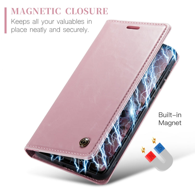 For Xiaomi Redmi Note 12 Pro+ 5G CaseMe 003 Crazy Horse Texture Leather Phone Case(Rose Gold) - Xiaomi Cases by CaseMe | Online Shopping UK | buy2fix