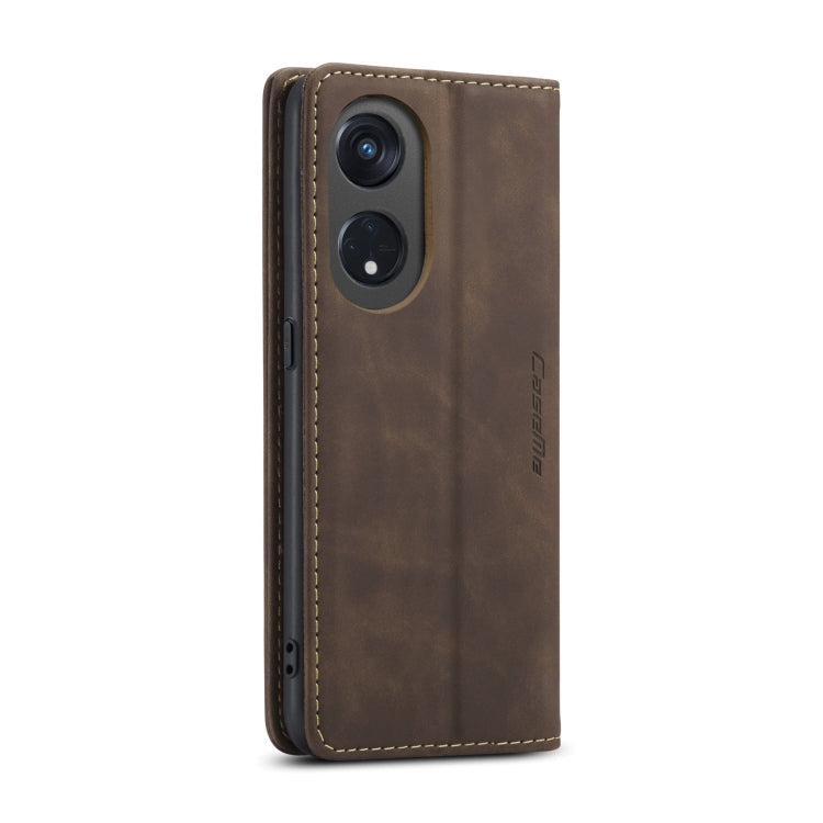 For OPPO Reno8 T 5G CaseMe 013 Multifunctional Horizontal Flip Leather Phone Case(Coffee) - OPPO Cases by CaseMe | Online Shopping UK | buy2fix