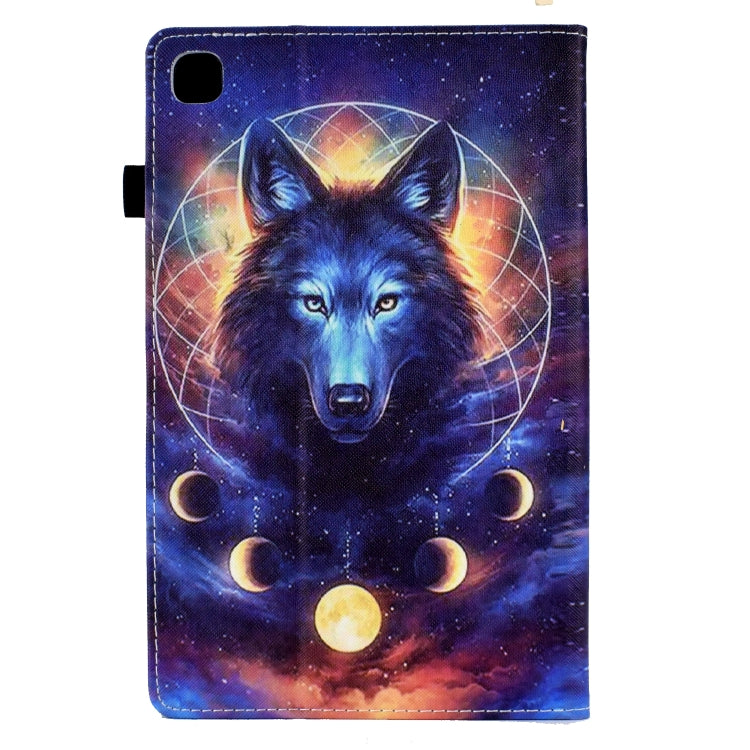 For Samsung Galaxy Tab S5e T720 Colored Drawing Stitching Elastic Band Leather Smart Tablet Case(Space Wolf) - Tab S5E 10.5 T720 / T725 by buy2fix | Online Shopping UK | buy2fix